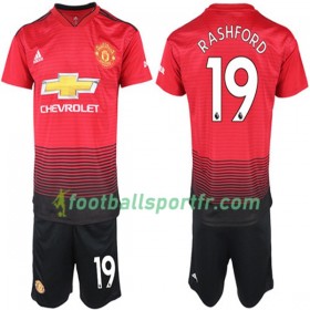 Tenue Manchester United Marcus Rashford 19 Enfant Domicile 2018-2019 Maillot de Foot